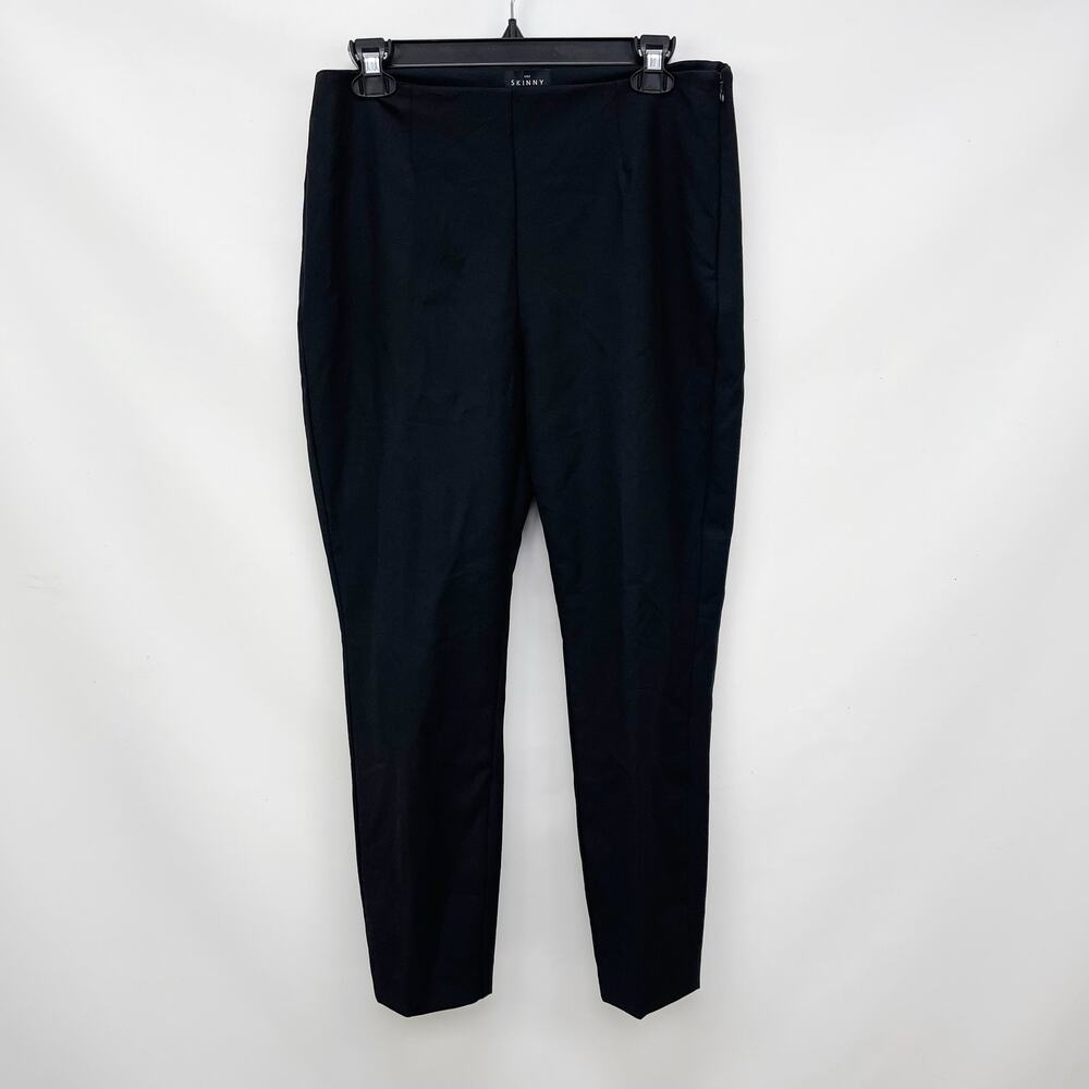 White House Black Market Womens The Skinny Pants 8 Black Mid Rise Ankle Length